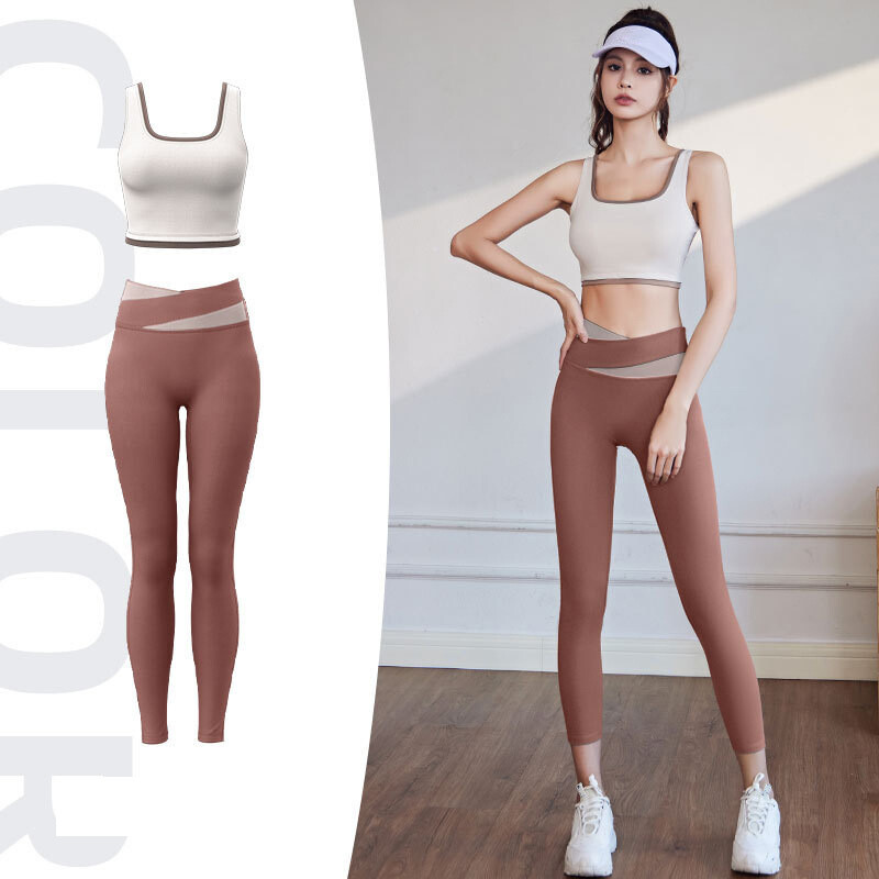 Visoko elastični sportski grudnjak s blokovima boja Push Up za otkrivanje grudi Sekundarni grudnjak za povećanje grudi Joga grudnjak otporan na udarce