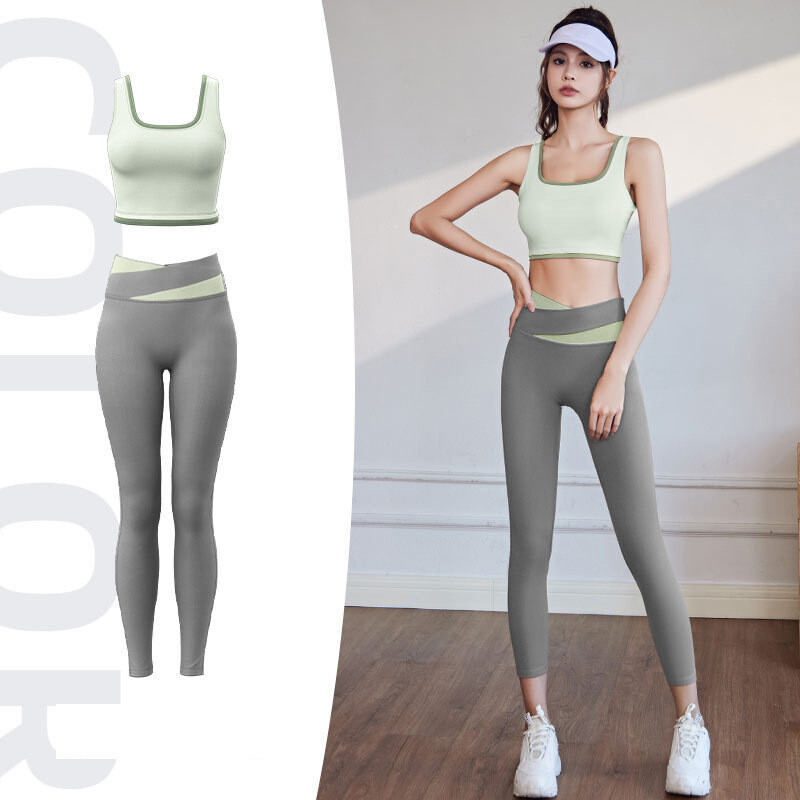 Visoko elastični sportski grudnjak s blokovima boja Push Up za otkrivanje grudi Sekundarni grudnjak za povećanje grudi Joga grudnjak otporan na udarce