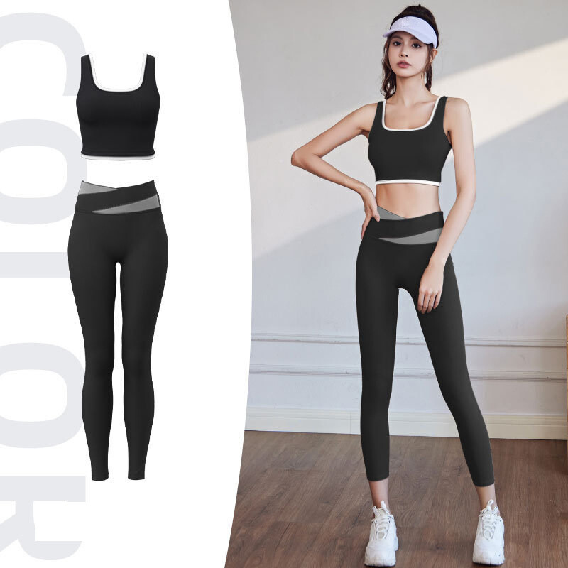 Visoko elastični sportski grudnjak s blokovima boja Push Up za otkrivanje grudi Sekundarni grudnjak za povećanje grudi Joga grudnjak otporan na udarce