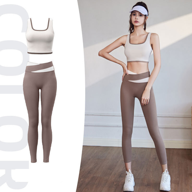 Visoko elastični sportski grudnjak s blokovima boja Push Up za otkrivanje grudi Sekundarni grudnjak za povećanje grudi Joga grudnjak otporan na udarce