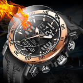 LIGE Muški digitalni sat Vojni veliki satovi Modni vodootporni elektronski ručni sat Muški sportski sat za plivanje Relogio Masculino