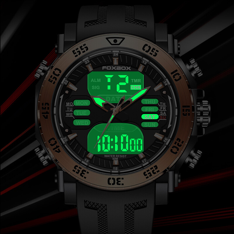 LIGE Muški digitalni sat Vojni veliki satovi Modni vodootporni elektronski ručni sat Muški sportski sat za plivanje Relogio Masculino