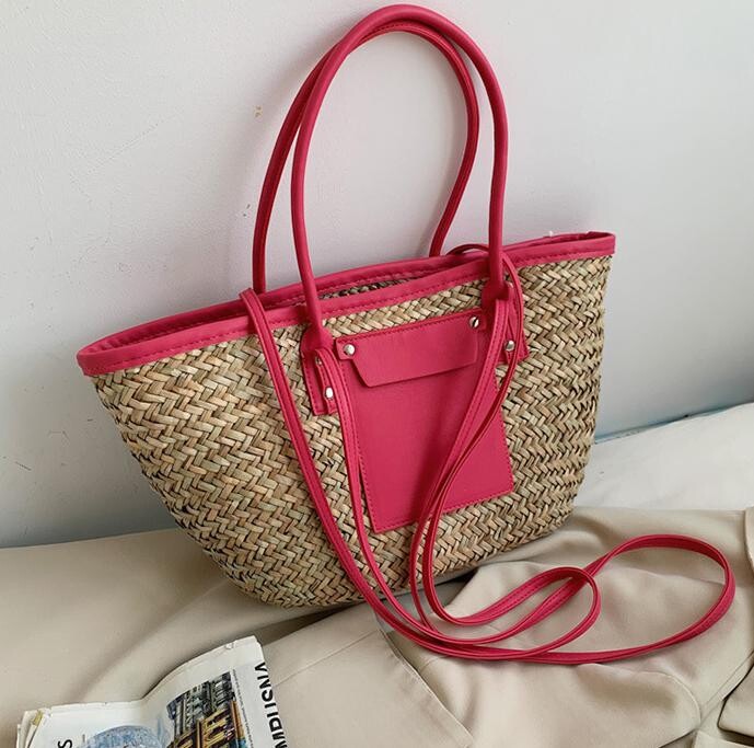 Ljetne ručno rađene torbe za žene Slamnate torbe velikog kapaciteta Pletena košara Bolsa Tote Ručne torbe s gornjom ručkom Ženske torbe za plažu
