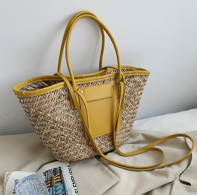 Ljetne ručno rađene torbe za žene Slamnate torbe velikog kapaciteta Pletena košara Bolsa Tote Ručne torbe s gornjom ručkom Ženske torbe za plažu