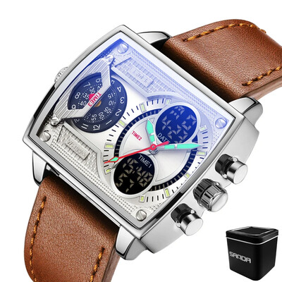 SANDA digitalni LED sat muški vojni sportski kvarcni ručni sat vrhunske marke luksuzni štoperica vodootporni muški elektronički satovi 6032