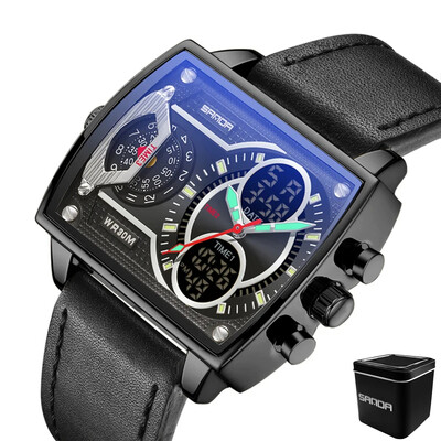 SANDA digitalni LED sat muški vojni sportski kvarcni ručni sat vrhunske marke luksuzni štoperica vodootporni muški elektronički satovi 6032