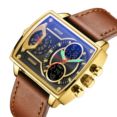 SANDA digitalni LED sat muški vojni sportski kvarcni ručni sat vrhunske marke luksuzni štoperica vodootporni muški elektronički satovi 6032