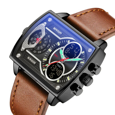 SANDA digitalni LED sat muški vojni sportski kvarcni ručni sat vrhunske marke luksuzni štoperica vodootporni muški elektronički satovi 6032