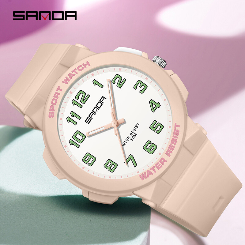 Hot Müügil elektrooniline meeste digitaalne välistingimustes lihtne 2024 Sanda 6123 öövalgusti veekindel noortekellade hulgimüük