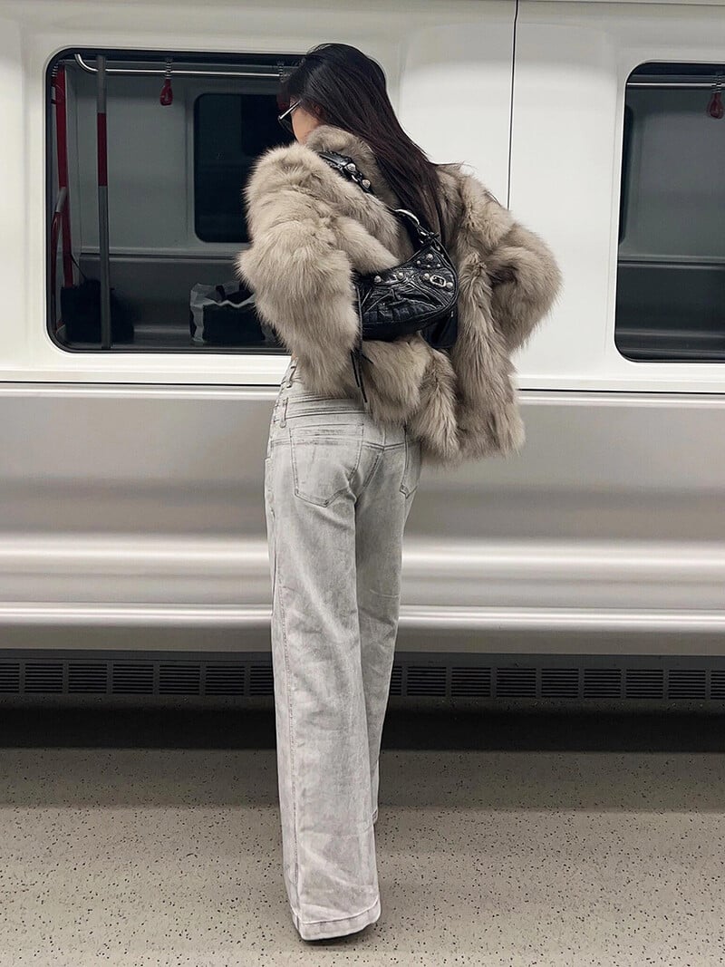 ReddaChic Denim White Dirty Wash laia säärega püksid Naiste suur Retro Pintuck High Rise Do Old Baggy Teksad Grunge Y2k Tänavarõivad