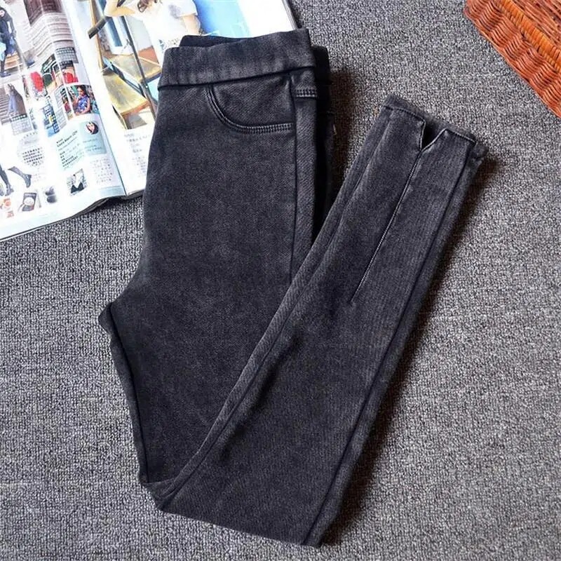 Ženske uske pencil traperice visokog struka Prevelike 5xl korejske ležerne uske traper hlače Vintage Vaqueros Split Leggings Pantalone