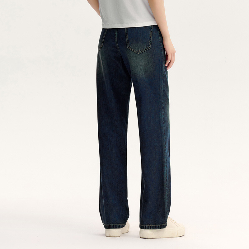 Semir Hlače Ženske pamučne traper hlače visokog struka Viši izgled Jesen 2024. Nove široke hlače koje skrivaju tijelo