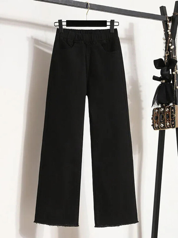 Vintage ravne traperice do gležnja, elastične vrećaste traperice visokog struka, modne modne proljeće i jesen, ženske Vaqueros prevelike 4xl traper hlače