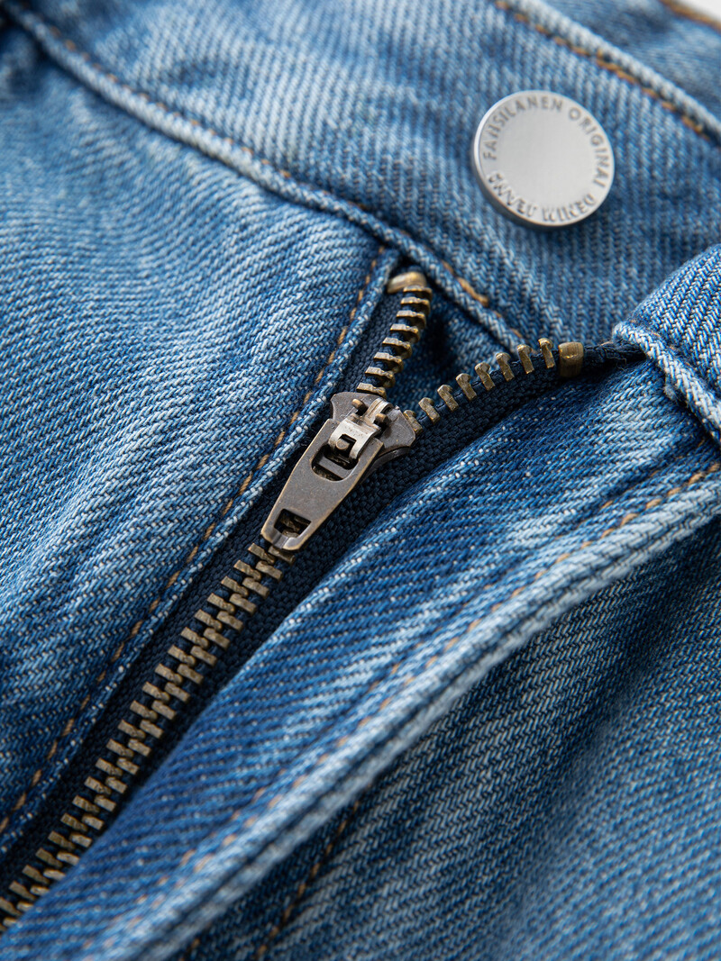 FSLE retro pestud gradient laia säärega sirged teksad 2024 uus disain, mitmekülgne vabaaja kõrge vöökohaga püksid 24FS13018