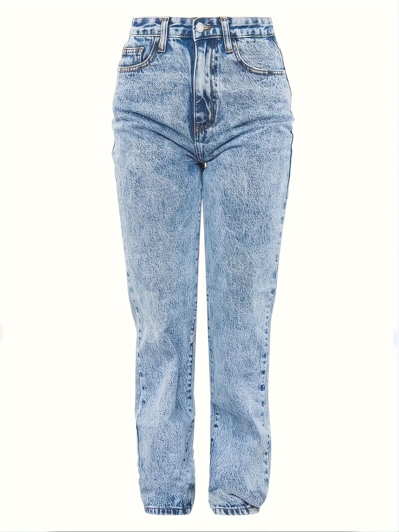 Nova ženska odjeća za 2024. europski i američki traperice jednostavnog stila, ženske ravne široke, ležerne traper hlače za sve kombinacije