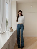 Väikesed lühikesed tüdrukud, vintage, kuumad teksad, väikesed naised, kõrge vöökohaga teksapüksid XS disainiga pahkluu pikkus 92 cm püksidAyt