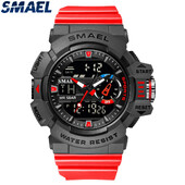 SMAEL Vojni muški satovi Sportski satovi Muški luksuzni vrhunski digitalni ručni satovi Vodootporni 5Bar Alarm Elektronski sat 8043