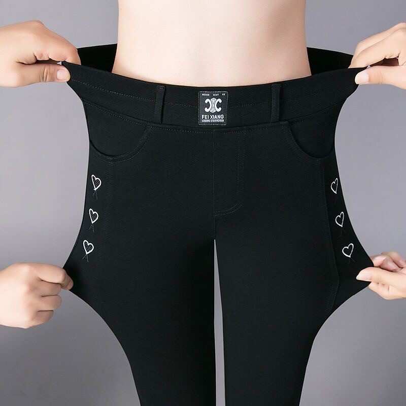 Tikandid Kõrge vöökohaga veniv pliiats Teksad Pahkluuni õhukesed Pantalones Vintage Skinny Vaqueros Korea Naiste vabaaja teksapüksid