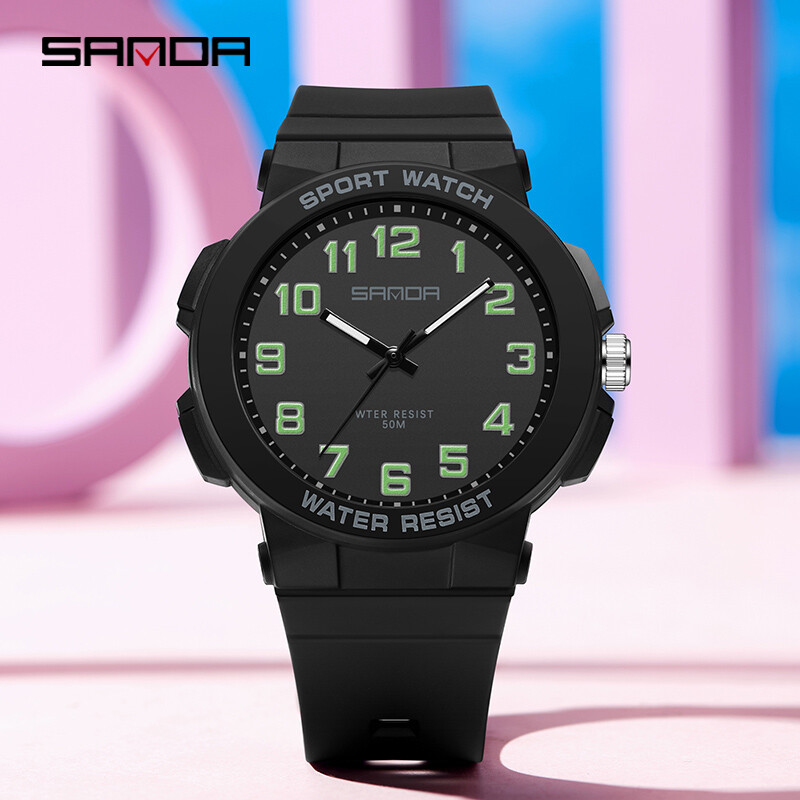 Ceas de vânzări fierbinți electronice pentru bărbați digital în aer liber simplu 2023 Sanda 6123 veșnic ceas pentru tineret impermeabil la vânzare cu ridicata