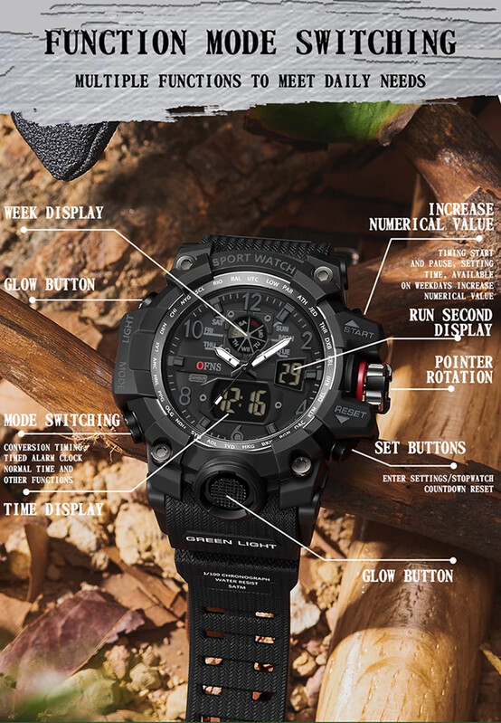 OFNS 3169 Ceas electronic nou Noua tendință sportivă pentru tineri ediție coreeană Ceas electronic personalizat creativ pentru bărbați 2024