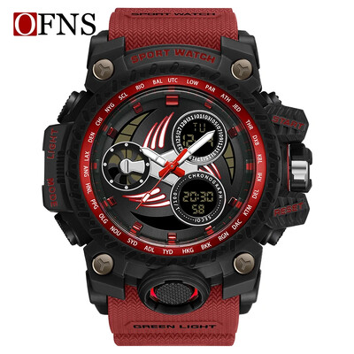 OFNS Nou 3155 de vânzare fierbinte Ceas electronic pentru tineri strălucire de noapte Impermeabil la modă Rezistent la vânt și la șocuri Ceas cu alarmă Ceas pentru bărbați