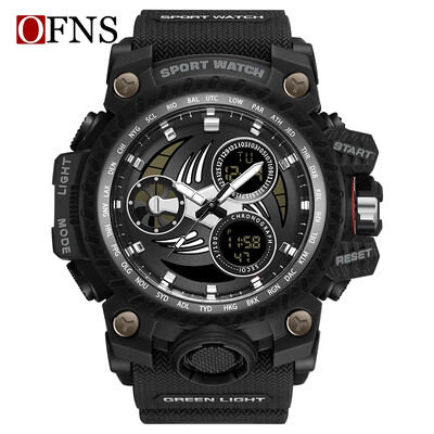 OFNS Nou 3155 de vânzare fierbinte Ceas electronic pentru tineri strălucire de noapte Impermeabil la modă Rezistent la vânt și la șocuri Ceas cu alarmă Ceas pentru bărbați