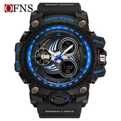 OFNS Nou 3155 de vânzare fierbinte Ceas electronic pentru tineri strălucire de noapte Impermeabil la modă Rezistent la vânt și la șocuri Ceas cu alarmă Ceas pentru bărbați