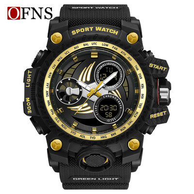 OFNS Nou 3155 de vânzare fierbinte Ceas electronic pentru tineri strălucire de noapte Impermeabil la modă Rezistent la vânt și la șocuri Ceas cu alarmă Ceas pentru bărbați