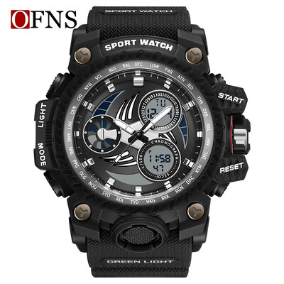 OFNS Nou 3155 de vânzare fierbinte Ceas electronic pentru tineri strălucire de noapte Impermeabil la modă Rezistent la vânt și la șocuri Ceas cu alarmă Ceas pentru bărbați