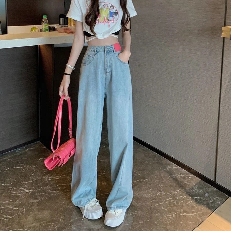 S-4Xl Streetwear Jeans Γυναικείο Παντελόνι Y2K Ψηλόμεσο Φαρδύ Παντελόνι Τζιν Κορεάτικο Harajuku Oversized φαρδύ casual ολόσωμο παντελόνι