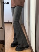 Blugi drepți cu talie înaltă ocazional de damă Pantaloni albaștri, vintage, cu teacă de stradă înaltă, modă coreeană, pantaloni slim, Y2K, pentru femei