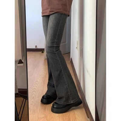 Blugi drepți cu talie înaltă ocazional de damă Pantaloni albaștri, vintage, cu teacă de stradă înaltă, modă coreeană, pantaloni slim, Y2K, pentru femei