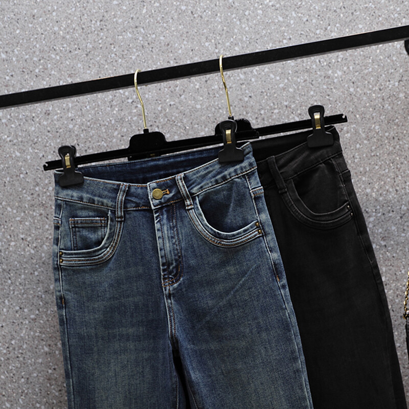 Sügisene lõhestatud veniv Flare Teksad Naine Kõrge vöökohaga saapalõikega teksapüksid Naiste elastsed püksid Femme 2023 Pantalones Mujer 5XL