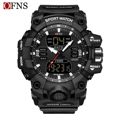 OFNS 6126 brändi meeste spordi veekindel LED digitaalsed elektroonilised käekellad sõjaväe käekell Relogio Masculino