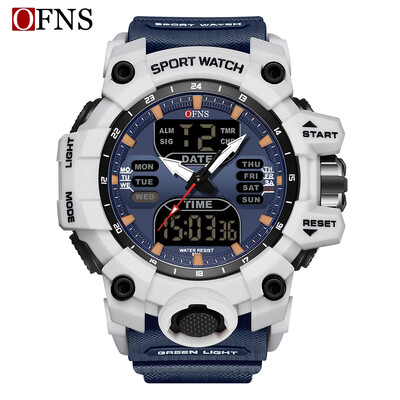 OFNS 6126 brändi meeste spordi veekindel LED digitaalsed elektroonilised käekellad sõjaväe käekell Relogio Masculino