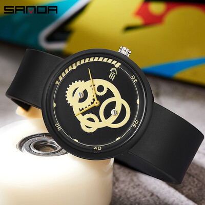 SANDA Net Red Ceas electronic nou la moda pentru liceu Ceas pentru barbati si femei din silicon Ceas simplu rezistent la apa 3216