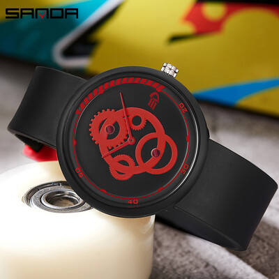 SANDA Net Red Ceas electronic nou la moda pentru liceu Ceas pentru barbati si femei din silicon Ceas simplu rezistent la apa 3216