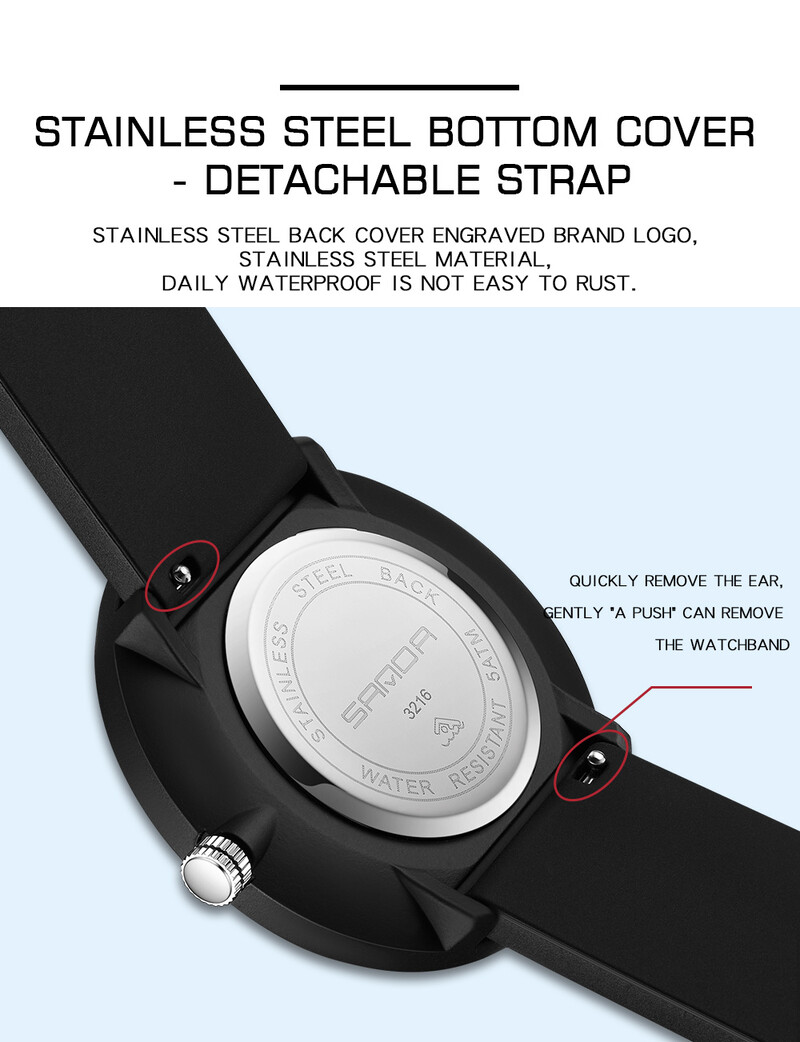 SANDA Net Red Ceas electronic nou la moda pentru liceu Ceas pentru barbati si femei din silicon Ceas simplu rezistent la apa 3216