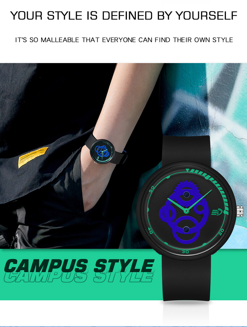 SANDA Net Red Ceas electronic nou la moda pentru liceu Ceas pentru barbati si femei din silicon Ceas simplu rezistent la apa 3216