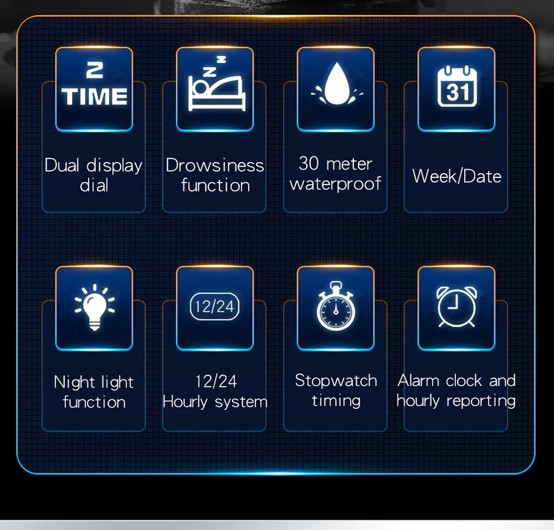 SANDA Brand 3175 Мъжки електронен кварцов часовник Steel Core Black Technology Многофункционален водоустойчив мъжки кварцов часовник