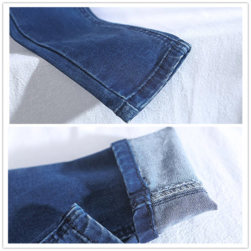 Naiste pliiatsiga teksad Korea uus kõrge vöökohaga suur 25-34 teksapüksid tänavarõivad kitsad Vaqueros venivad säärised kott Pantolones