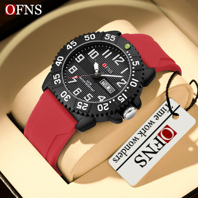 OFNS 1303 New Fashion Trend High end Electronic Dual Calendar Quartz Watch Fashion Trend Ανδρικό ψηφιακό αδιάβροχο ρολόι 2024