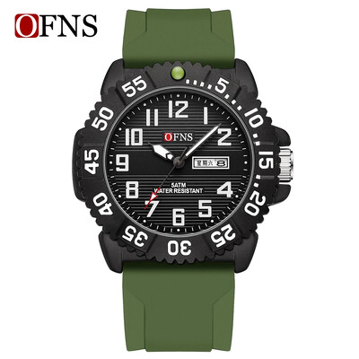 OFNS 1303 New Fashion Trend Ceas electronic cu quartz cu calendar dublu de ultimă generație Ceas digital pentru bărbați, impermeabil, 2024
