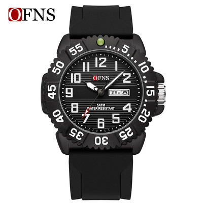 OFNS 1303 New Fashion Trend Ceas electronic cu quartz cu calendar dublu de ultimă generație Ceas digital pentru bărbați, impermeabil, 2024
