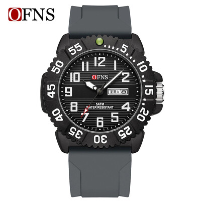 OFNS 1303 New Fashion Trend Ceas electronic cu quartz cu calendar dublu de ultimă generație Ceas digital pentru bărbați, impermeabil, 2024