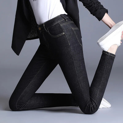 nou primăvară și toamnă Fashion casual bumbac stretch plus mărime marca femei femei fete skinny blugi creion