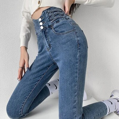 Design blugi de mama cu talie înaltă femei iubiti drepte elastice femei bumbac subțiri vintage tendință feminină pantaloni denim Vaqueros Mujer