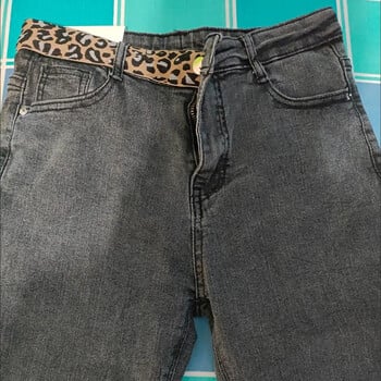 Leopard Print Ψηλομέση Τζιν Γυναικεία Vintage Ανοιξιάτικα Skinny τζιν παντελόνι Casual Κορεάτικο Stretch Vaqueros μέχρι τον αστράγαλο