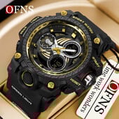 OFNS Top Brand Leisure Sports G-Style Military Electronic Digital LED Luminous Waterproof Ceas Upscale Shi Ying Men Watch.