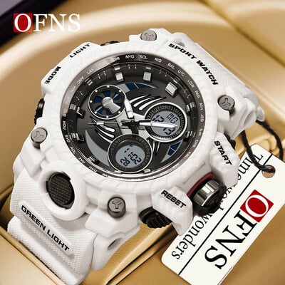 OFNS Top Brand Leisure Sports G-Style Military Electronic Digital LED Luminous Waterproof Ceas Upscale Shi Ying Men Watch.